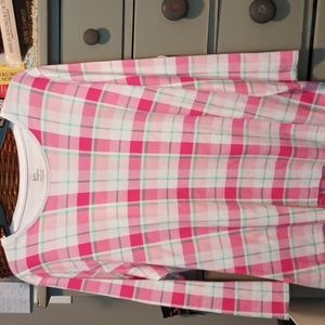 Kim Rogers Perfectly Soft Cotton Long Sleeve plaid top